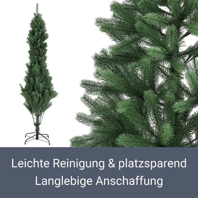 Juskys Künstlicher Weihnachtsbaum Talvi 210 cm mit Metall Ständer, naturgetreu, einfacher Aufbau, Tannenbaum Christbaum Weihnachtsdeko künstlich