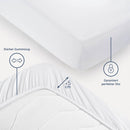 Blumtal® Spannbettlaken 200x200 cm aus Microfaser - Oekotex zertifiziertes Bettlaken 200x200 cm - Spannbetttuch 200x200 cm/Leintuch 200x200 cm - Bettbezug 200x200 cm - Bettbezug - Bettlaken - weiß