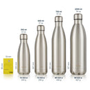 Blumtal Trinkflasche Charles - auslaufsicher, BPA-frei, stundenlange Isolation von Warm- und Kaltgetränken, 500ml, stainless steel - silber