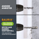 BAURIX® SDS Plus Bohrer Set [7 Stück] I NARWAL®-Bohrer - Mühelos Durch Beton Bohren I Steinbohrer Set 5,6,6,8,8,10,12mm - Länge: 160mm I Hammerbohrer, Betonbohrer Set für Bosch, Hilti, Einhell uvm.