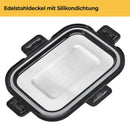 SILBERTHAL Frischhaltedose Glas 1L- mit Edelstahl Deckel - Luftdicht - Auch als Set erhältlich