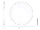 D&D Living® Deko Tablett Rund Ø 40 cm | Design Dekoteller und Dekotablett aus Metall (Weiß matt)