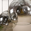 Rubjerg Design Hängeleuchte Bubble shaded 3 Leuchten Rauchglas altsilber