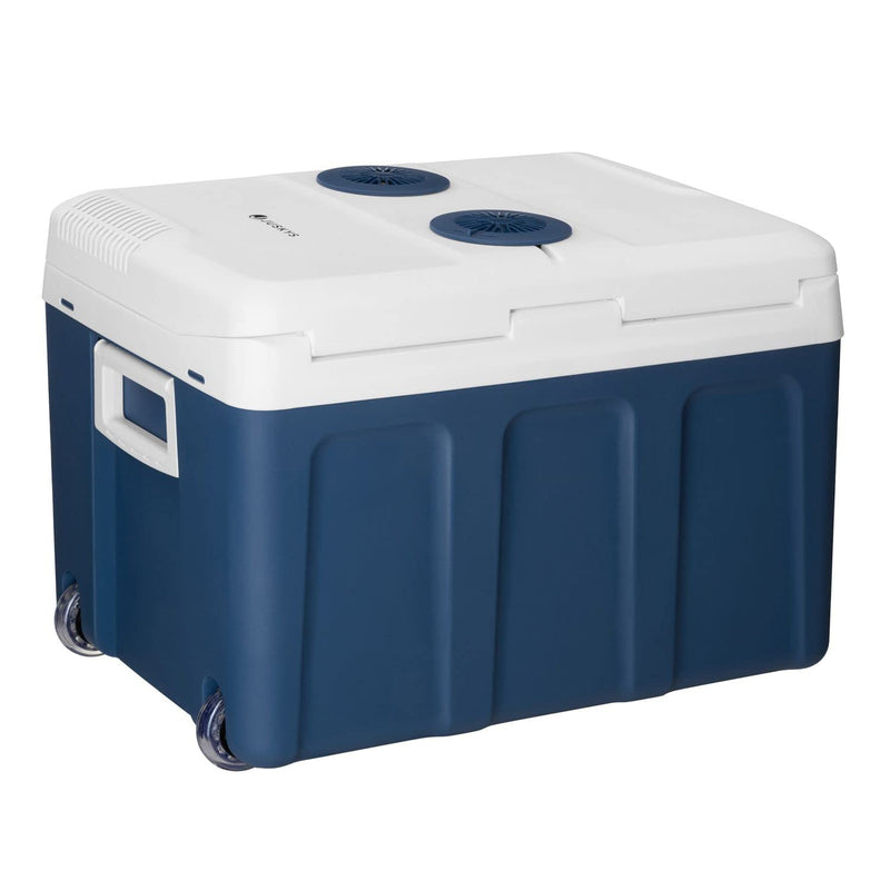 Juskys elektrische Kühlbox 40 Liter 12 V / 230 V für Auto, Lkw, Reisemobil, Camping - Mini Kühlschrank kalt & warm - thermoelektrische Box - Blau