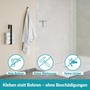 WEISSENSTEIN Handtuchhalter ohne Bohren aus Edelstahl - Matt Schwarz – Klebehaken fürs Bad – 2 Stück