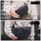 LEABAGS Bogota große Bauchtasche aus echtem Leder| Gürteltasche mit Reißverschluss | Crossbody Bag für Damen | 27x7x16 cm | Brusttasche Schwarz