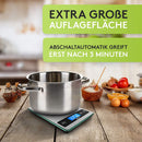 Liebfeld - Digitale Küchenwaage bis 15kg aus Edelstahl mit großer Wiegefläche + 2 Batterien I Haushaltswaage digital, Essenswaage