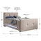 Juskys Boxspringbett Houston 120x200 cm — Einzelbett mit LED-Beleuchtung, Topper & Bonell-Federkern-Matratze — Bett Polsterbett Beige mit Stoff