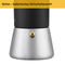 SILBERTHAL Espressokocher aus Edelstahl 300 ml – 4-6 Tassen – Kaffeekocher für Elektro, Keramik und Gasherd geeignet - Inkl. Reduktionsfilter - Espressokanne für unterwegs