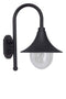 BRILLIANT Lampe Berna Außenwandleuchte schwarz | 1x A60, E27, 60W, geeignet für Normallampen (nicht enthalten) | Skala A++ bis E | IP-Schutzart: 44 - spritzwassergeschützt
