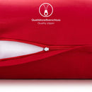 Blumtal Kissenbezug 40 x 80 cm (2er Set Kissenbezüge) - Rot - 100% Baumwoll-Jersey, Oeko-Tex Zertifiziert, Kopfkissenbezug 40x80 - Jersey Kissenhülle für Kissen 40x80 cm mit Reißverschluss