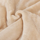 Juskys Fleecedecke 220x240 cm mit Sherpa - flauschig, warm, waschbar - Decke für Bett und Couch - Tagesdecke, Kuscheldecke Sand