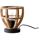 BRILLIANT Lampe Matrix Nature Tischleuchte 20cm antik holz/schwarz korund | 1x A60, E27, 40W, geeignet für Normallampen (nicht enthalten) | Mit Schnurzwischenschalter