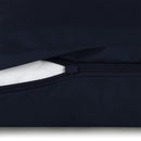 Blumtal Premium Kissenbezüge - Superweicher Mikrofaser Kopfkissenbezug 120 GSM, knitterfreie Kissenhülle Oekotex Standard Zertifiziert, mit Reißverschluss, 40 x 60cm, 2er Set, Dark Ocean Blue - Blau