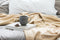 Elmas Home® Baumwolldecke 100% natürliche Baumwolle | 200x240cm XXL Tagesdecke | Premium Kuscheldecke als Sofaüberwurf, Wohndecke (Classic Diamond, Ocker Gelb)
