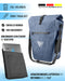 MIVELO 2in1 Fahrradtasche Gepäckträgertasche wasserdicht 100% PVC frei + Laptopfach + Schloss – Fahrrad Tasche für Gepäckträger 1 STK Jeans-blau