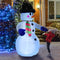 Juskys XXL Schneemann 240 cm aufblasbar mit integr. Gebläse & 20 LEDs, Weihnachtsdeko beleuchtet IP44, Winterdeko für Außen mit 6 Heringe & 3 Seile