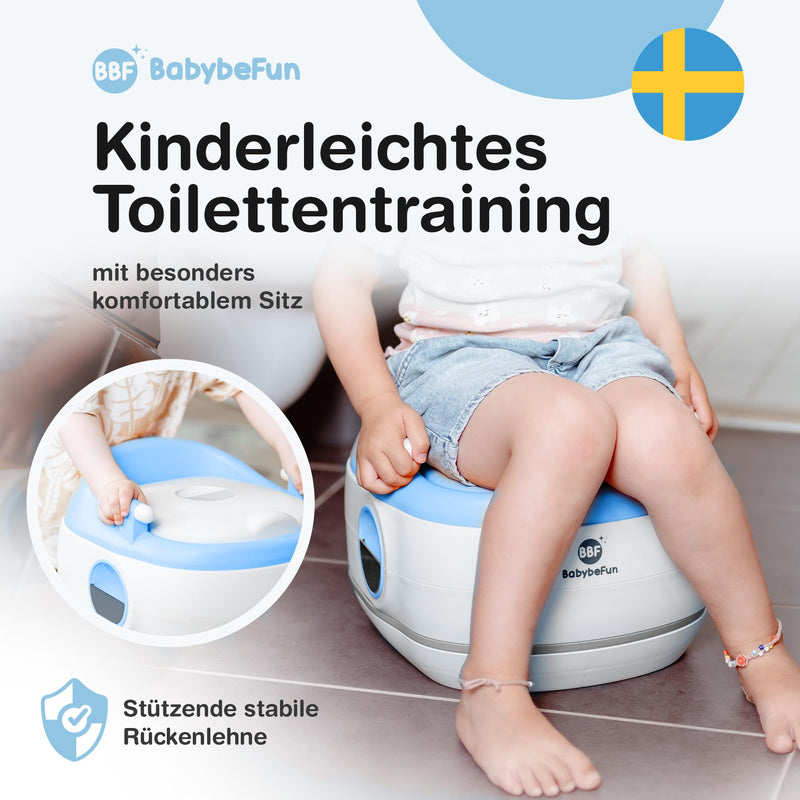 BabybeFun 3in1 Töpfchen + Toilettensitz Kinder + Hocker/Kindertoilette für das Töpfchentraining für Kinder ab 2 Jahre gelb