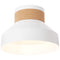 Brilliant Lampe Moka Deckenleuchte weiß matt/braun | 1x A60, E27, 60W, geeignet für Normallampen (nicht enthalten) | Für LED-Leuchtmittel geeignet