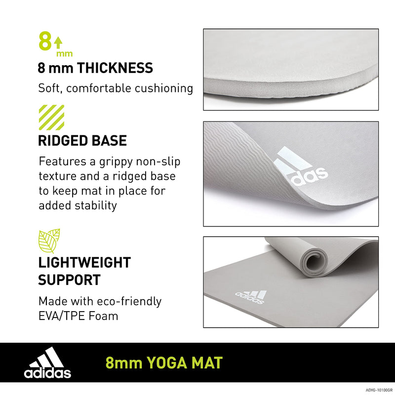 Yoga Mat - 8mm - Grey