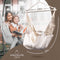 NearDistance® Hängesessel Basic, Hängestuhl Indoor Outdoor für Erwachsene & Kinder, mit Kissen (Light-Grey MIT Montageset)