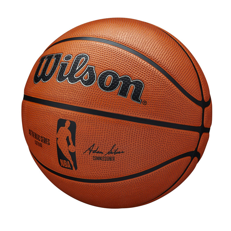 Wilson Basketball NBA AUTHENTIC SERIES, Outdoor, Tackskin Gummi, Größe: 7, Braun