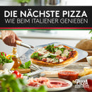 Pizza Divertimento - DAS ORIGINAL - Pizzastein für Backofen & Gasgrill – inkl. Pizzaschieber – Vergleich.org ausgezeichnet - Pizza Stein – Für knusprigen Boden & saftigen Belag - Inkl. e-Rezeptbuch