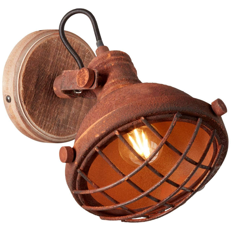 Brilliant Lampe Mila Wandspot rostfarbend | 1x D45, E14, 25W, geeignet für Tropfenlampen (nicht enthalten) | Kopf schwenkbar