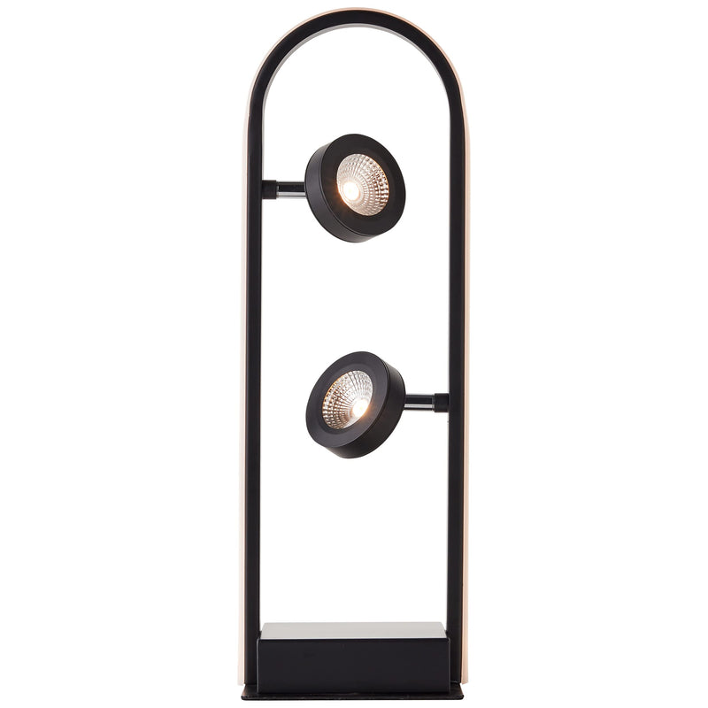 Brilliant Nebeker LED Tischleuchte 2flg schwarz, Metall/Kunststoff, 2x 22 W LED integriert, (Lichtstrom: 2200lm, Lichtfarbe: 3000-6500K)