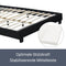 Juskys Polsterbett Verona 120 × 200 cm - Bett komplett mit LED-Beleuchtung, Matratze und Lattenrost - Kunstleder Bezug - schwarz — Jugendbett