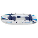 ArtSport Schlauchboot 322 cm für 4 Personen — Paddelboot aufblasbar mit 2 Sitzbänken — Ruderboot PVC mit Luftpumpe, Paddel, Tasche & Reparaturset