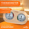 ALPENHAUCH Sauna Thermometer Hygrometer Holz [2in1 Funktion] - Besonders präzises Saunathermometer mit gehärtetem Glas - Automatische Kalibrierung - Edles Sauna Zubehör - Hygrometer Thermometer Sauna