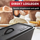MUNROOMY Gusseisen Brotbackform mit Deckel - flexibel einsetzbar & extrem langlebig - Gusseisen Kastenform für perfekte Back- und Kochergebnisse