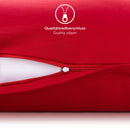 Blumtal Kissenbezug 40x40 cm (2er Set Kissenbezüge) - Rot - 100% Baumwoll-Jersey, Oeko-Tex Zertifiziert, Kissenhülle 40x40 - Jersey Kopfkissenbezug für Kissen 40x40 cm mit Reißverschluss