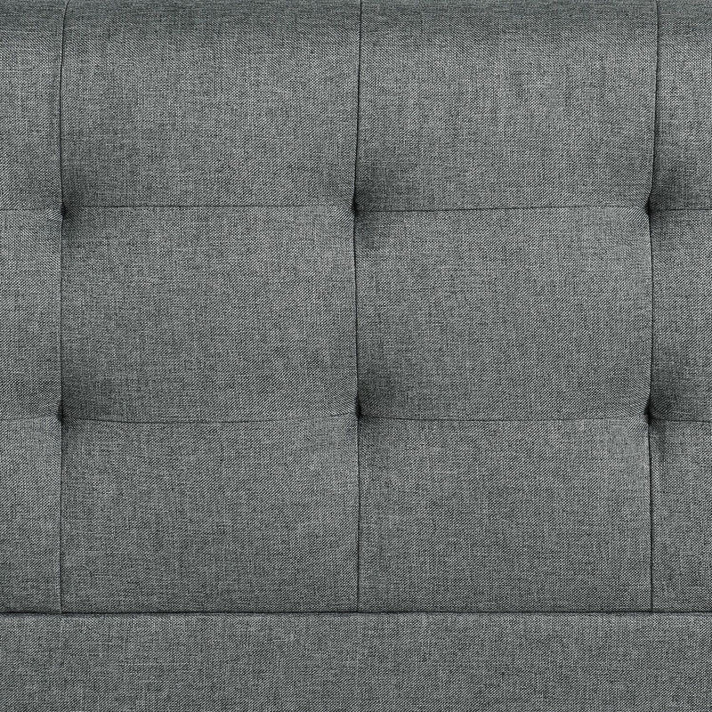 Juskys Polsterbett Manresa 90 x 200 cm — Bett mit Lattenrost, Matratze und Kopfteil — Komplett-Set - Zeitloses modernes Design, Grau