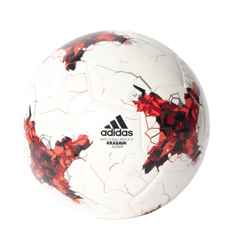 adidas Erwachsene Confederations Cup Glider Fußball, Top:White/Bright Red/Red/Black Bottom:Silver Metallic, 5