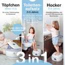 BabybeFun 3in1 Töpfchen + Toilettensitz Kinder + Hocker/Kindertoilette für das Töpfchentraining für Kinder ab 2 Jahre grau; Farbe wählen…