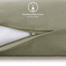 Blumtal 2er Set Kissenbezug 40 x 80 cm - 100% Baumwolle, Superweicher Premium Jersey Kopfkissenbezug, Kissenhülle, Olivgrün