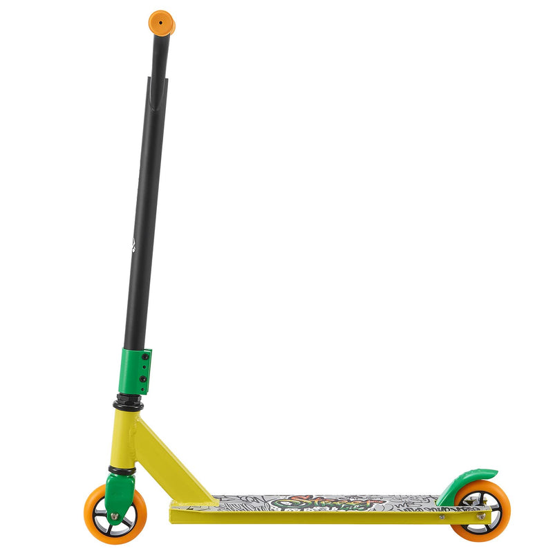 ArtSport Stunt Scooter Street Life - Trick Roller für Kinder & Jugendliche - 360° Lenker, 100 mm Alu Räder - Kinderroller Schwarz Gelb Orange