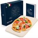 Blumtal Pizzastein - Pizza Stone aus hochwertigem Cordierit für Pizza wie beim Italiener, hitzeresistent bis 900 °C, Pizzastein für Backofen und Grill, auch als Backstein für Brot und Flammkuchen