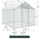 Juskys Freilaufgehege 2x2x2m — Hühnerstall aus Metall begehbar mit 4 m² Lauffläche, Tür & Riegel — Freigehege für Hühner, Kleintiere & Pflanzen