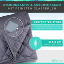 WELLAX Gewichtsdecke - Therapiedecke - 7,2kg, 152x203cm - Weighted Blanket - 100% Baumwolle - Für Stressabbau & Angstzustände - Mit Tasche