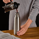 Blumtal 500ml Trinkflasche Edelstahl Ray - auslaufsichere Isolierflasche, BPA-frei, hält 8h heiß/24h kalt, Stainless Steel - Silber