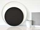 D&D Living® Deko Tablett Rund Ø 30 cm | Design Dekoteller und Dekotablett aus Metall (Schwarz matt)
