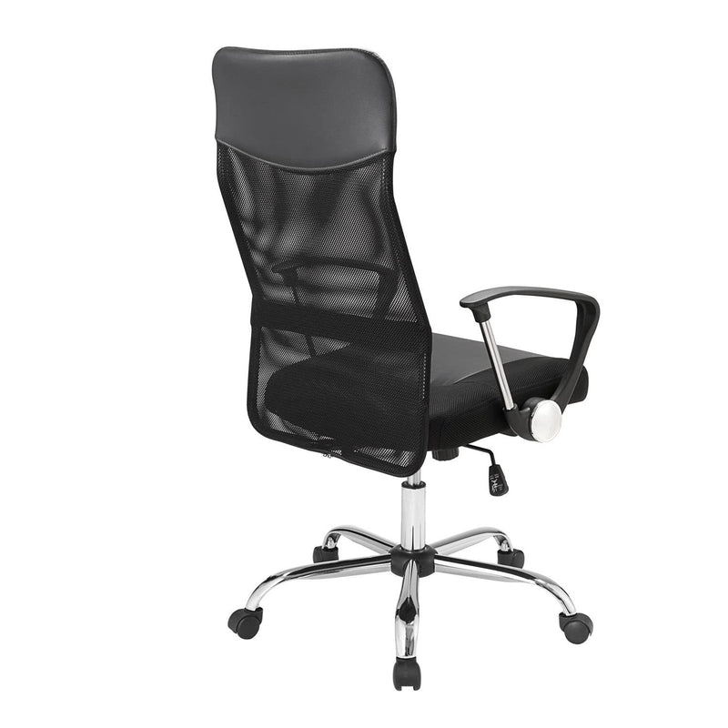 Juskys Bürostuhl ergonomisch Schreibtischstuhl Drehstuhl - höhenverstellbar mit Mesh Bespannung hohe Rückenlehne - Gaming Stuhl mit Armlehne - Schwarz