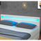 Juskys Polsterbett Lyon 140 x 200 cm mit Matratze, Bettkasten, LED Beleuchtung, Lattenrost & Kopfteil, weiß, Bett Bettgestell Jugendbett Einzelbett