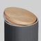 SPRINGLANE Keramik Vorratsdosen 4-tlg. Set mit Holzdeckel Grau, Kautschukholz-Deckel, Aufbewahrungsdosen, Frischhaltedosen