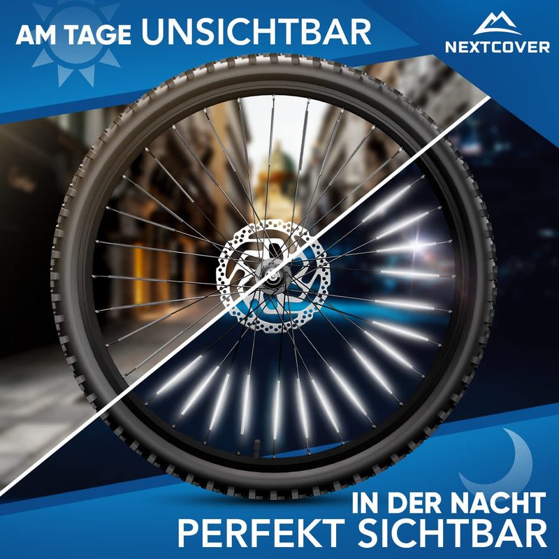 Nextcover® Speichenreflektoren Fahrrad 36 Stück [3M Scotchlite