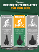 MIVELO Comfort PRO Fahrradsattel mit Memory Foam I Fahrrad Sattel Damen I Fahrradsattel Herren bequem & ergonomisch (Trekking)