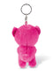 NICI 45544 Glubschis Schlüsselanhänger Elefant Fluppy 9cm, große Glitzeraugen, Plüschtier mit Schlüsselring, pink/weiß